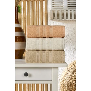 Lia Soft  Bordürü Serisi 3'lü Havlu Seti 50X85 cm