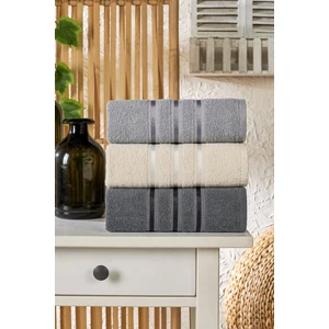 Lia Soft  Bordürü Serisi 3'lü Havlu Seti 50X85 cm