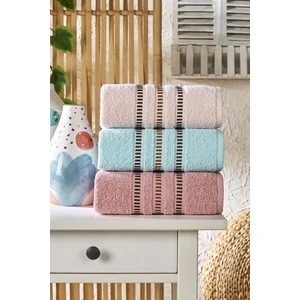 Lia Soft  Bordürü Serisi 3'lü Havlu Seti 50X85 cm