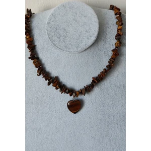 Bade Accessories Kaplangözü Kırıktaş Doğaltaş Kalp Kolye