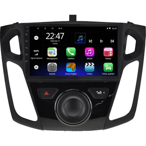 Ford Focus 3-4 Android 12 Kablosuz Carplay Navigasyon Multimedya Ekran Teyp - MY-0609W-FORD Focus 3-4