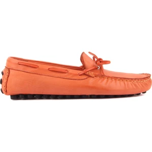 - Turuncu Deri Erkek Loafer