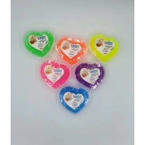 Kalp Kutulu Kokulu 6'lı 6 Renk Slime 135 gr x 6 Hazır Slıme