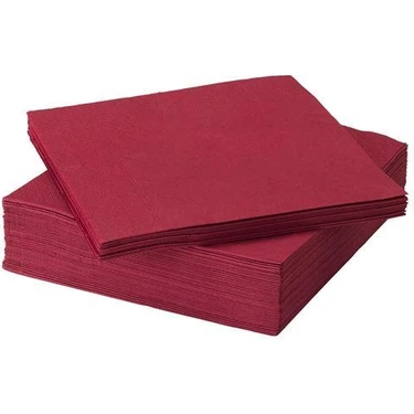 IKEA Servis Peçete  40X40 cm 50 Adet  Bordo  Renkli Peçete 