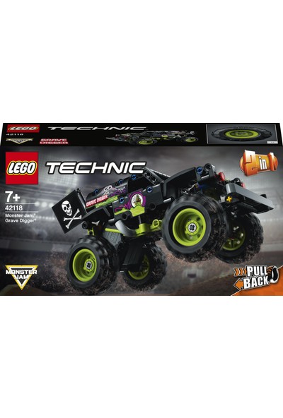LEGO® Technic Monster Jam® Grave Digger® 42118 - Çocuklar için Canavar Kamyon Oyuncak Yapım Seti (212 Parça)