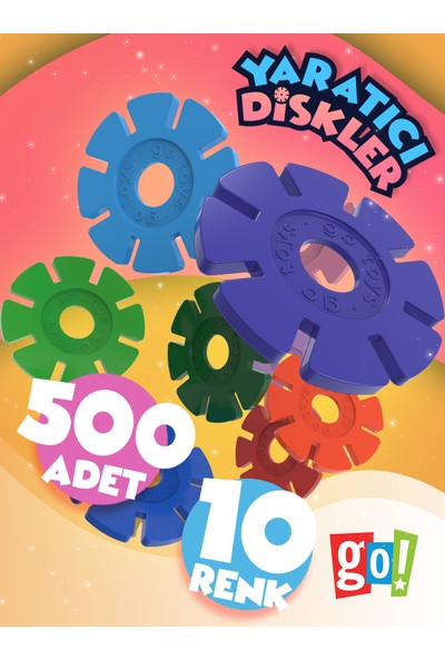 Go Toys Yaratıcı Diskler 500 Adet Stem Eğitimi Uyumlu Kilitli Diskler Eğitici Oyuncak