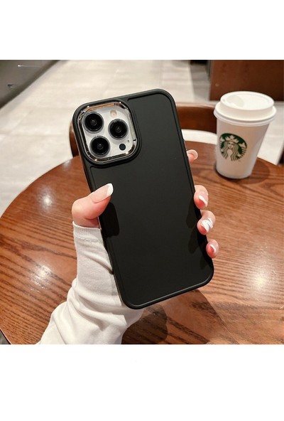Aden Apple Iphone 14 Plus Uyumlu Metal Çerçeveli Kılıf