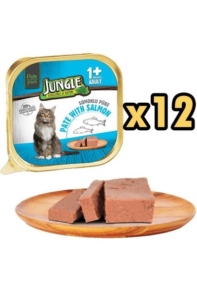 Jungle Balıklı Kıyılmış Yetişkin Kedi Konservesi 100 G x 12 Adet