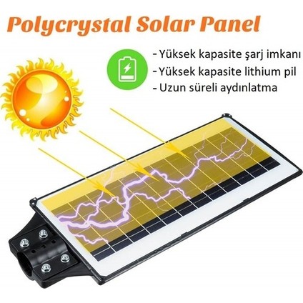 120W Solar Sensörlü Sokak Armatürü CT-4640