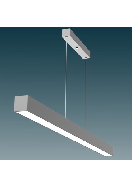 Hegza Lighting Lineer 100CM (Gri Kasa, Gün Işığı) Ledli Modern LED Avize