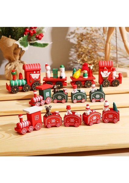 Yılbaşı Treni Ahşap Noel Christmas