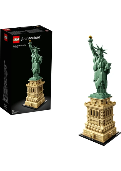 LEGO® Architecture Özgürlük Heykeli 21042 - Seyahat; Tarih ve Mimari Seven Yetişkinler için Sergilenebilir Yapım Seti (1685 Parça)