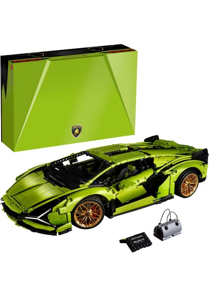 Technic Lamborghini Sián FKP 37 42115 -  Spor Araba Seven Yetişkinler İçin Koleksiyonluk Yaratıcı Oyuncak Model Yapım Seti (3696 Parça)