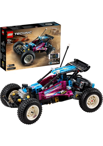 Technic Arazi Jipi 42124 - Çocuk ve Yetişkinler için Koleksiyonluk Kumandalı Retro Jip Oyuncak Araba Yapım Seti (374 Parça)