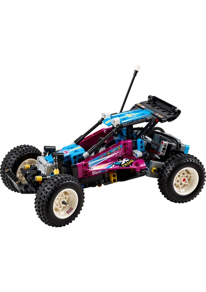 Technic Arazi Jipi 42124 - Çocuk ve Yetişkinler için Koleksiyonluk Kumandalı Retro Jip Oyuncak Araba Yapım Seti (374 Parça)