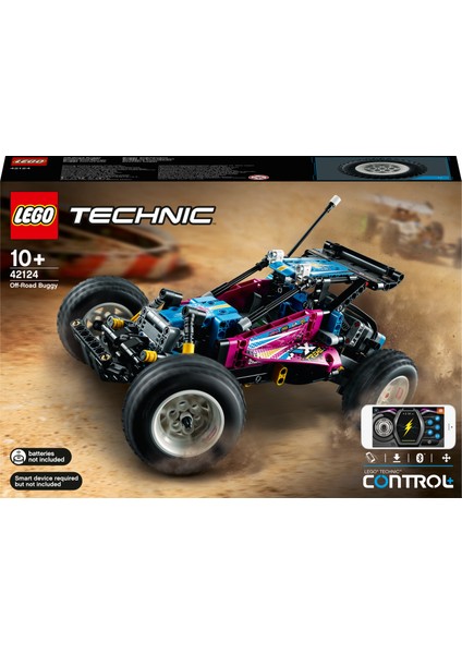 Technic Arazi Jipi 42124 - Çocuk ve Yetişkinler için Koleksiyonluk Kumandalı Retro Jip Oyuncak Araba Yapım Seti (374 Parça)