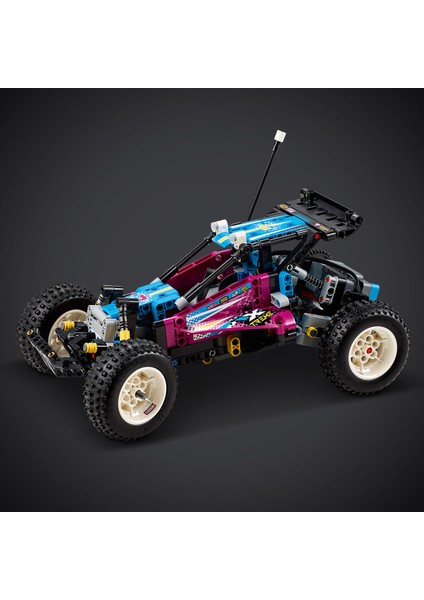 Technic Arazi Jipi 42124 - Çocuk ve Yetişkinler için Koleksiyonluk Kumandalı Retro Jip Oyuncak Araba Yapım Seti (374 Parça)