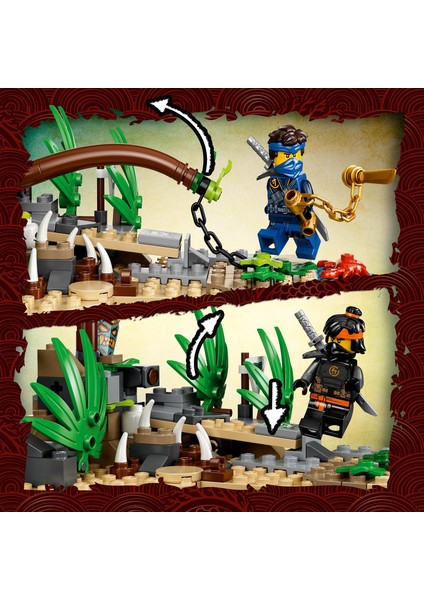 LEGO® NINJAGO® Bekçiler Köyü 71747 Yapım Seti; NINJAGO Cole Jay ve Kai'yi İçeren Ninja Oyun Seti (632 Parça)