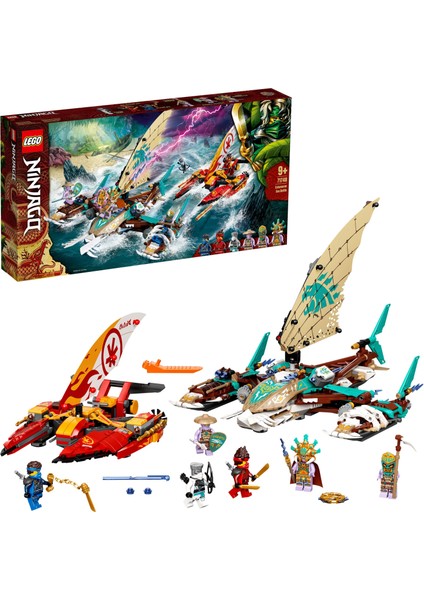 NINJAGO® Katamaran Deniz Savaşı 71748 Yapım Seti; Katamaran Oyuncakları İçeren Ninja Oyun Seti (780 Parça)