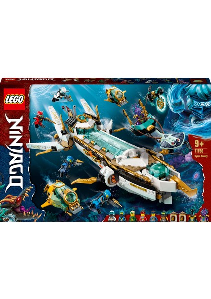 NINJAGO® Hidro Gemi 71756 - 9 Yaş ve Üzeri Çocuklar İçin NINJAGO Kai ve Lloyd#u İçeren Yaratıcı Oyuncak Yapım Seti (1159 Parça)