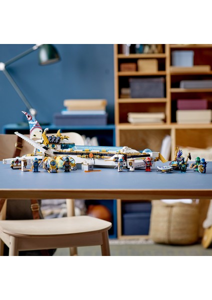 NINJAGO® Hidro Gemi 71756 - 9 Yaş ve Üzeri Çocuklar İçin NINJAGO Kai ve Lloyd#u İçeren Yaratıcı Oyuncak Yapım Seti (1159 Parça)