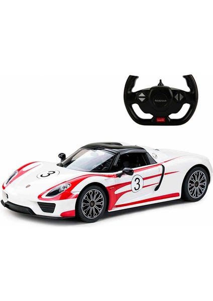 1:14 Uzaktan Kumandalı Porsche 918 Spyder Weissach Işıklı Araba 32 cm - Beyaz