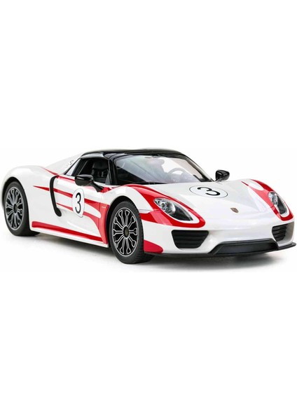 1:14 Uzaktan Kumandalı Porsche 918 Spyder Weissach Işıklı Araba 32 cm - Beyaz modelleri
