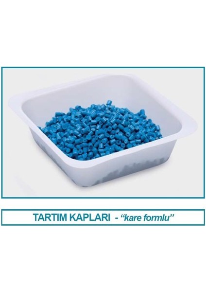 037.09.250 Tartım Kabı - P.s - Kare Form - Beyaz - 250 ml (100 Adet)