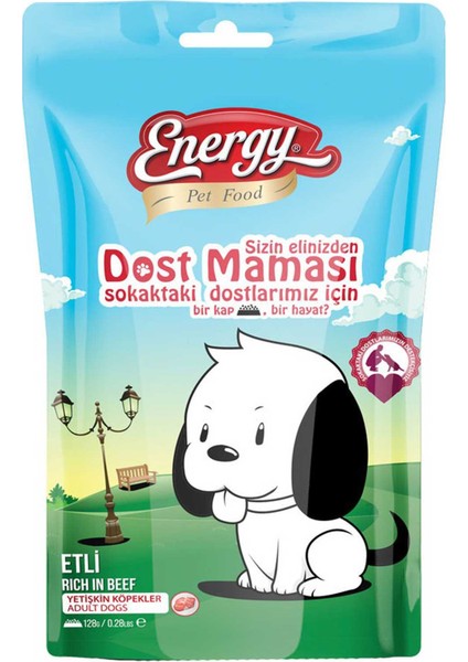 Dost Kedi Maması Tavuklu 100 gr + Dost Köpek Maması Etli 125 gr