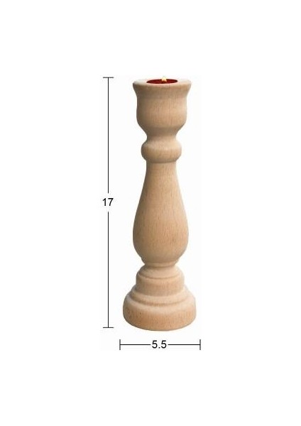 Ahşap Şamdan 17CM ŞA52
