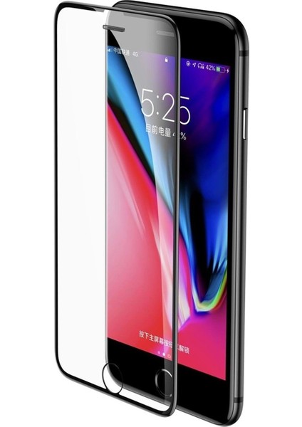 Apple iPhone 7 Plus/8 Plus 6d Ekran Koruyucu Cam Siyah