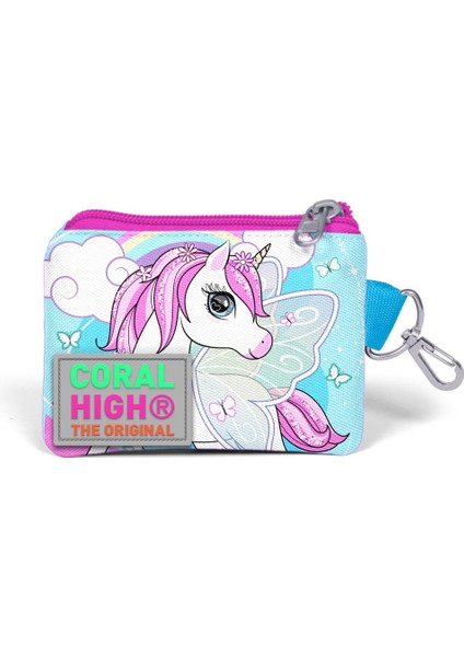 Coral High Kids Mavi Neon Pembe Unicorn Desenli Bozuk Para Çantası 21811