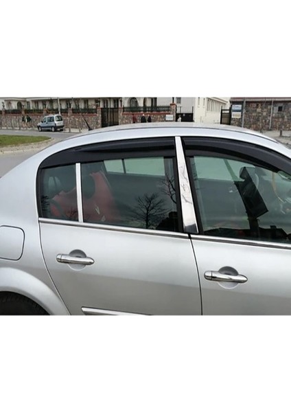 Renault Megane 2 Krom Kapı Direği 4 Parça 2003-2008PASLANMAZ Çelik