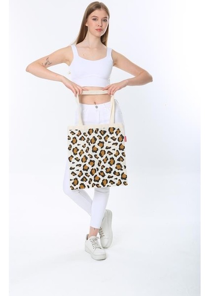Leopar Desenli Bez Çanta