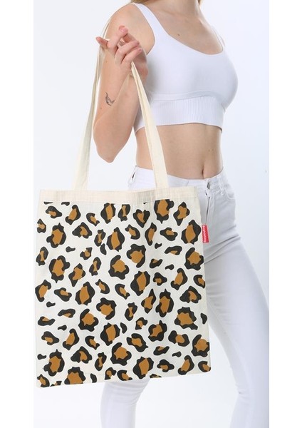 Leopar Desenli Bez Çanta