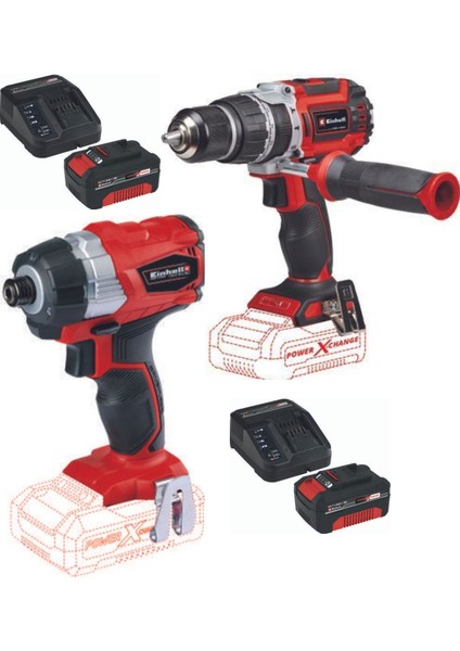 Te-Cı 18 Li Bl Torklu Vidalama Tp-Cd 18/60 Li-I Bl Darbeli Matkap 2X4.0AH Akülü Kömürsüz Set