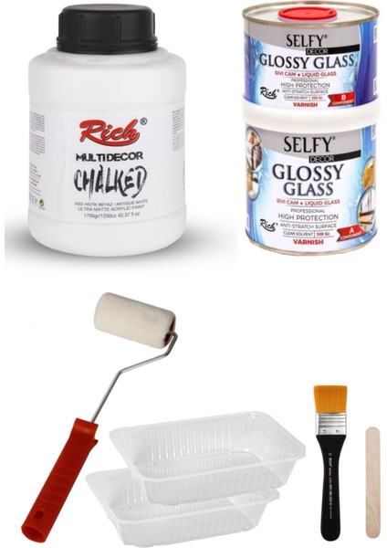 Multidecor Chalked 1750 A. Beyaz Selfy Decor Glossy Glass 500+250 gr