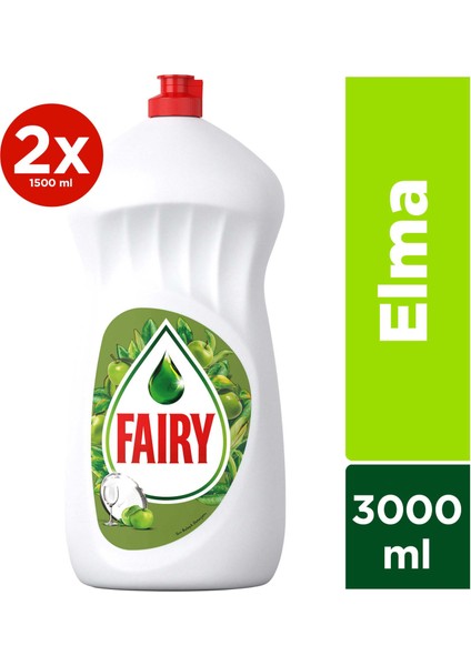 Elma Sıvı Bulaşık Deterjanı 2 x 1,5 lt