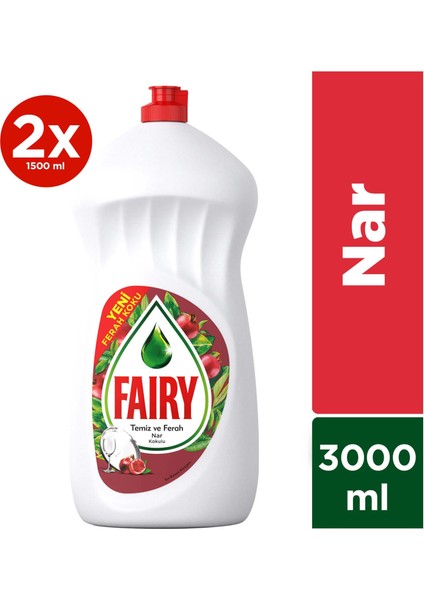 Nar Sıvı Bulaşık Deterjanı 2 x 1,5 lt
