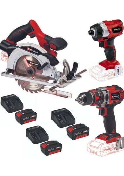 Te-Ci 18 Bl Vidalama Te-Cd 18/50 Li-I Bl Matkap Te-Cs 18/165/1 Daire Testere 3X4.0AH Set