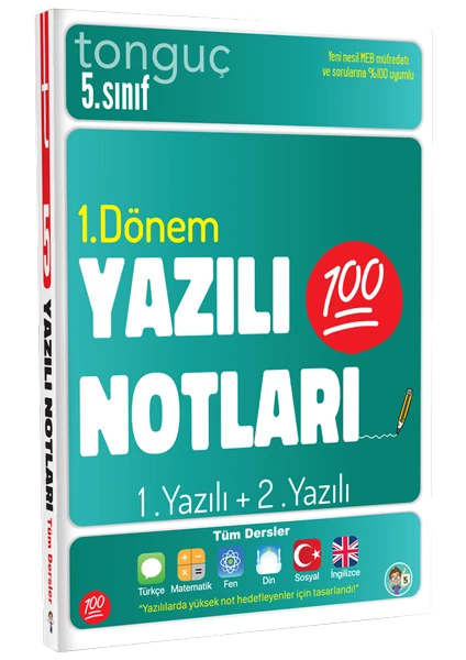 Tonguç Akademi 5. Sınıf Yazılı Notları 1. Dönem 1 ve 2. Yazılı