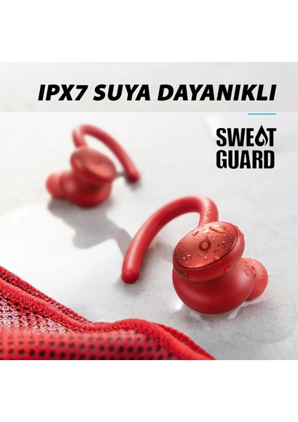Soundcore Sport X10 TWS Bluetooth 5.2 Kablosuz Kancalı Spor Kulaklık - IPX7 Suya Dayanıklı - Kırmızı - A3961 (Anker Türkiye Garantili) modelleri