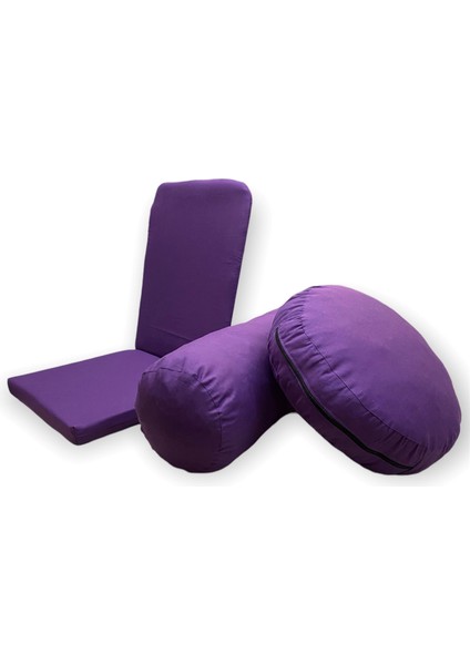 Meditasyon Sandalyesi (Backjack) & Bolster Minderi / Meditasyon Minderi 3'lü Set fırsatları