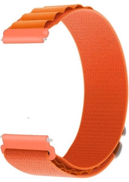 Huawei Watch Gt 3 Active 46MM Kordon Ayarlanabilir Kademeli Naylon HS25 Turuncu