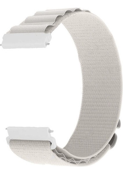 Samsung Galaxy Watch 4 40MM Kordon Ayarlanabilir Kademeli Naylon HS25 Bej