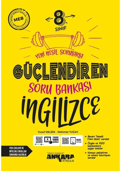 Ankara Yayıncılık 8.Sınıf  LGS Güçlendiren Ingilizce Soru Bankası - Güçlendiren