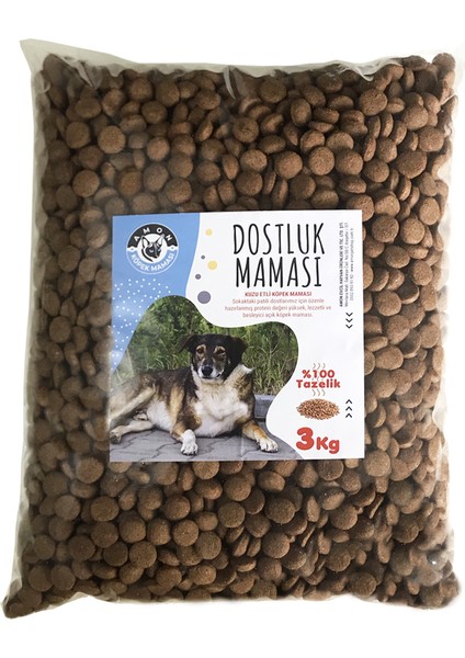 Kuzulu Köpek Dostluk Maması 3 kg - Sokak Hayvanlarına Özel Kuzulu Köpek Maması