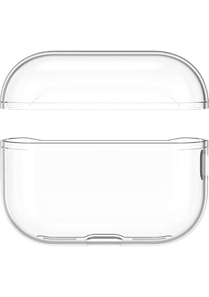 Apple Airpods Pro 2 Kılıf Şeffaf Sert Silikon + Ip SF16 Renksiz