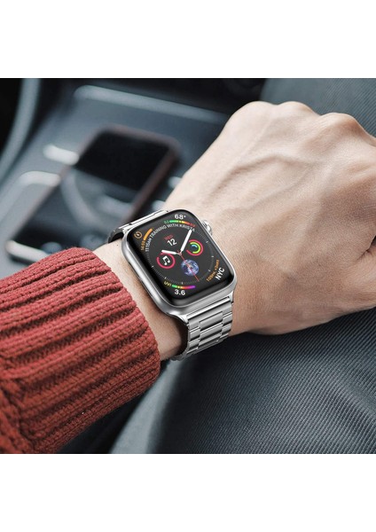 Apple Watch Lüks Metal 42/42/44/45/49 mm Paslanmaz Çelik Ayarlanabilir Pimli Kordon modelleri