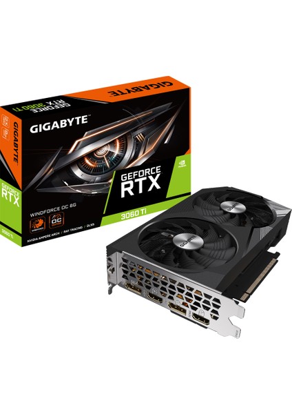 RTX 3060Ti Windforce OC 8GB GDDR6 256 Bit Nvidia Ekran Kartı GV-N306TWF2OC-8GD
